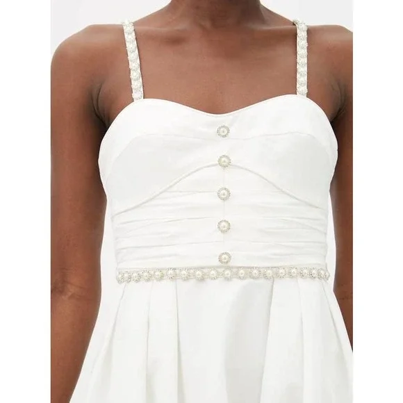 Self-Portrait White Taffeta Diamante Strap Midi Dress is available for  purchase on au PAY Market - Imported Goods Online Store Co.Ltd. | au PAY  Market - Online Shopping Site